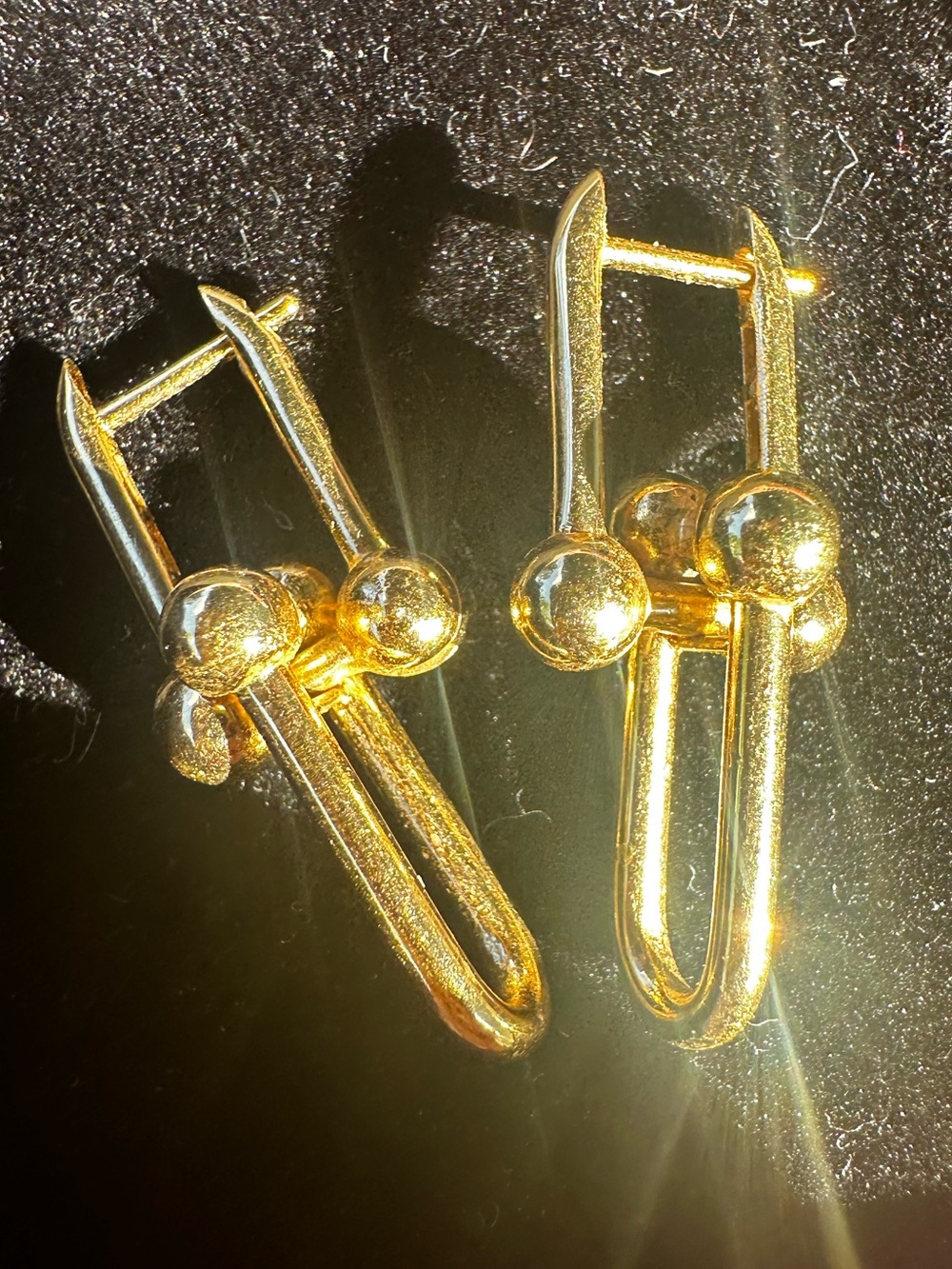 New 18K Solid Gold Earrings long dangle heavy clip solid 18K earrings heavy gold